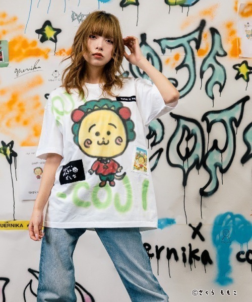 ROYAL FLASH（ロイヤルフラッシュ）の「guernika/ゲルニカ/Drooping COJI-COJI Paint T-shirt / White（Tシャツ/カットソー・メンズ・ホワイト・L/XL/2XL）」の3枚目の写真