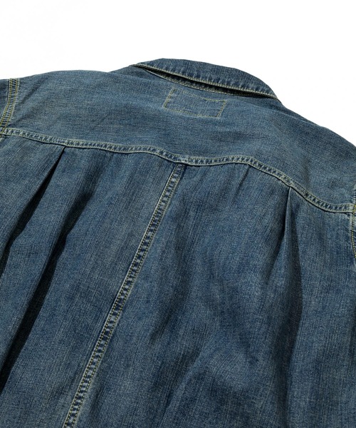 HOUSTON(ヒューストン)の「HOUSTON/ヒューストン US/C DENIM SHIRT TRACK JACKET(デニムジャケット・メンズ・インディゴブルー/ダークインディゴブルー・MEDIUM/LARGE/X-LARGE)」の11枚目の写真