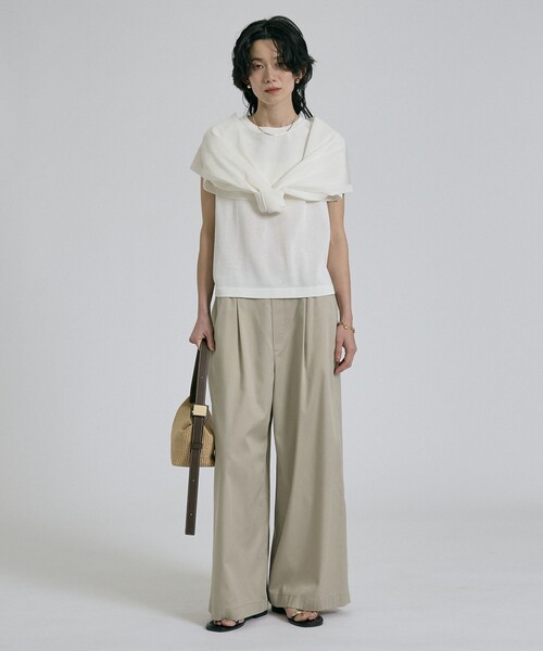 qualite(カリテ)の「【接触冷感&セットアップ対応】ライトデニムパンツ/夏服/春服/オフィスカジュアル/きれいめ(その他パンツ・レディース・インディゴブルー/ベージュ・38/36/34)」の10枚目の写真