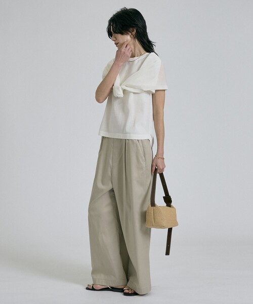 qualite(カリテ)の「【接触冷感&セットアップ対応】ライトデニムパンツ/夏服/春服/オフィスカジュアル/きれいめ(その他パンツ・レディース・インディゴブルー/ベージュ・38/36/34)」の12枚目の写真