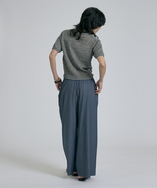 qualite(カリテ)の「【接触冷感&セットアップ対応】ライトデニムパンツ/夏服/春服/オフィスカジュアル/きれいめ(その他パンツ・レディース・インディゴブルー/ベージュ・38/36/34)」の22枚目の写真