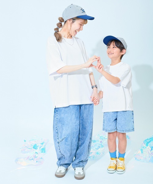 devirock(デビロック)の「【ひやシャリ】接触冷感 BIGシルエット 大人 無地 半袖Tシャツ(Tシャツ/カットソー・レディース・ブルー/パープル系/ブラック/ホワイト/ライトグレー/グリーン系/オレンジ系/ピンク系/ネイビー/ブルー系/イエロー系・M/L/LL)」の12枚目の写真