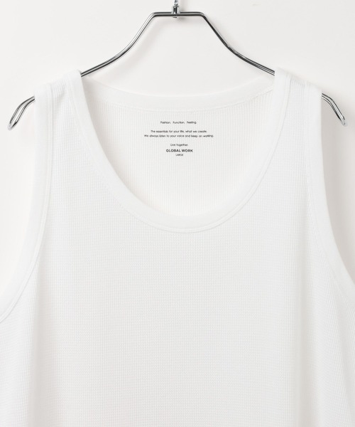 GLOBAL WORK(グローバルワーク)の「快適レイヤードワッフルタンクトップ/Fffit エフィット/657701(タンクトップ・メンズ・グレー/ブラック/ホワイト・LARGE/MEDIUM/SMALL/X-LARGE)」の5枚目の写真