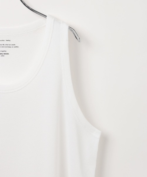 GLOBAL WORK(グローバルワーク)の「快適レイヤードワッフルタンクトップ/Fffit エフィット/657701(タンクトップ・メンズ・グレー/ブラック/ホワイト・LARGE/MEDIUM/SMALL/X-LARGE)」の6枚目の写真