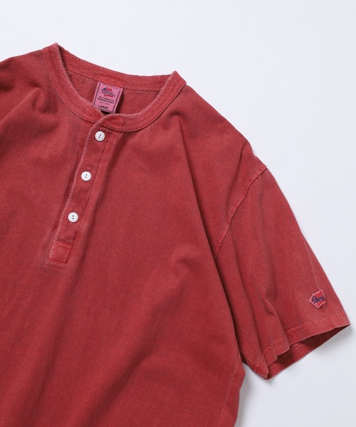 JEMORGAN(ジェーイーモーガン)の「JEMORGAN 天竺ピグメントヘンリーネックT 半袖(Tシャツ/カットソー・メンズ・ブラック/ブラウン/オリーブ/パープル/ダークブルー/オフホワイト/サックスブルー/レッド/イエロー・S/M/XL/L)」の9枚目の写真