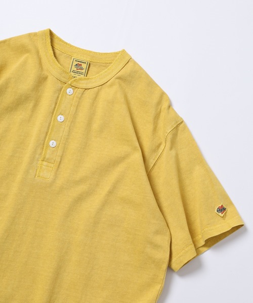 JEMORGAN(ジェーイーモーガン)の「JEMORGAN 天竺ピグメントヘンリーネックT 半袖(Tシャツ/カットソー・メンズ・ブラック/ブラウン/オリーブ/パープル/ダークブルー/オフホワイト/サックスブルー/レッド/イエロー・S/M/XL/L)」の8枚目の写真