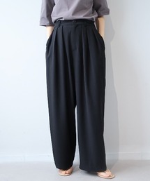 【M/L】リネンライクオックスタックワイドパンツ