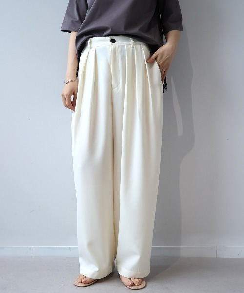 leswel(レスウェル)の「【M/L】リネンライクオックスタックワイドパンツ(その他パンツ・レディース・ダークブラウン/ブラック/オフホワイト・M/L)」の10枚目の写真