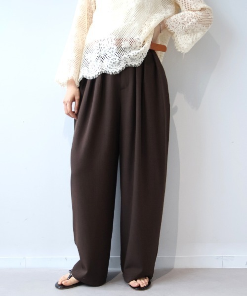 leswel(レスウェル)の「【M/L】リネンライクオックスタックワイドパンツ(その他パンツ・レディース・ダークブラウン/ブラック/オフホワイト・M/L)」の13枚目の写真