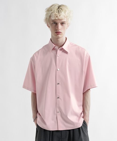 HARE(ハレ)の「ブロードドレスシャツSS(HARE)(シャツ/ブラウス・メンズ・ブルー/ベージュ/ホワイト/ブラック/ブラック系その他/ホワイト系その他/ピンク・MEDIUM/SMALL)」の7枚目の写真