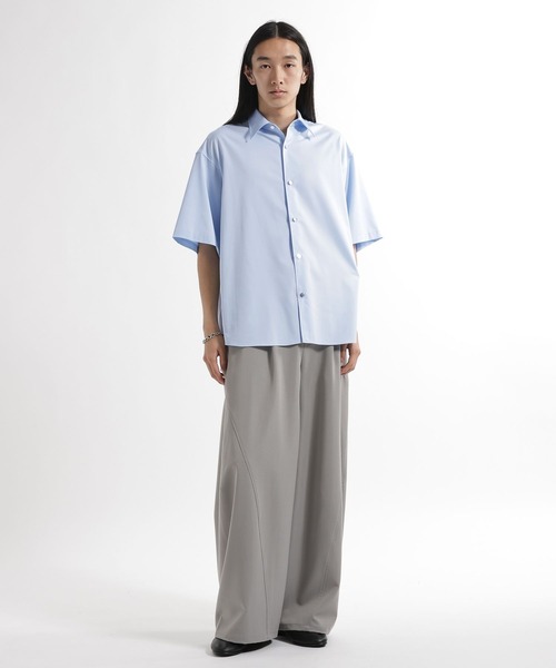 HARE（ハレ）の「ブロードドレスシャツSS(HARE)（シャツ/ブラウス・メンズ・ブルー/ベージュ/ホワイト/ブラック・MEDIUM/SMALL）」の5枚目の写真