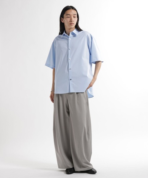 HARE（ハレ）の「ブロードドレスシャツSS(HARE)（シャツ/ブラウス・メンズ・ブルー/ベージュ/ホワイト/ブラック・MEDIUM/SMALL）」の6枚目の写真