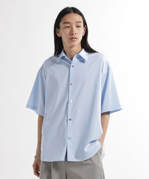 HARE（ハレ）の「ブロードドレスシャツSS(HARE)（シャツ/ブラウス・メンズ・ブルー/ベージュ/ホワイト/ブラック・MEDIUM/SMALL）」の8枚目の写真