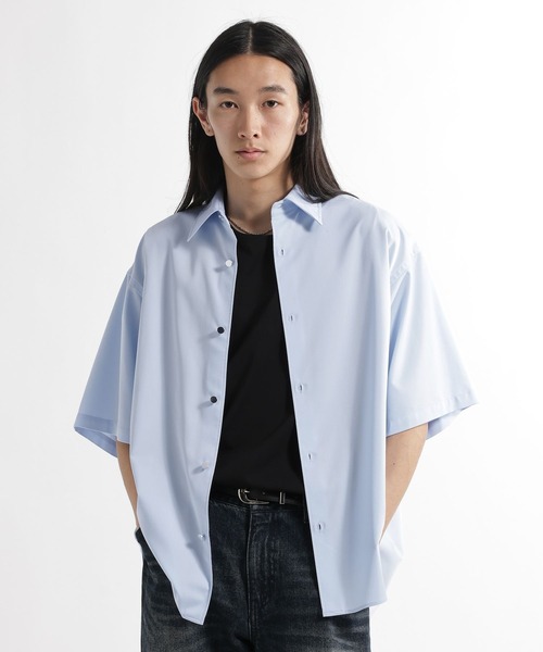 HARE（ハレ）の「ブロードドレスシャツSS(HARE)（シャツ/ブラウス・メンズ・ブルー/ベージュ/ホワイト/ブラック・MEDIUM/SMALL）」の10枚目の写真