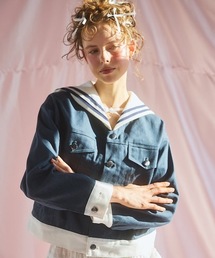 lilLilly（リルリリー）の「セーラーデニムジャケット（デニムジャケット）」