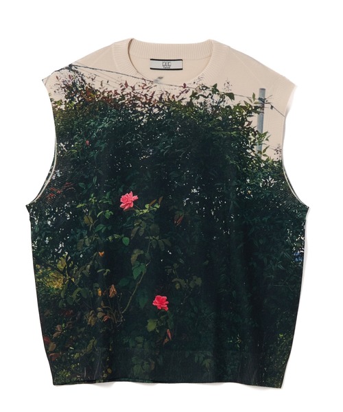 NON TOKYO(ノントーキョー)の「PRINT KNIT PULLOVER VEST(ニット/セーター・レディース・カラフル/パープル/カーキ・1/2)」の8枚目の写真