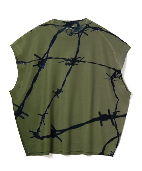 NON TOKYO(ノントーキョー)の「PRINT KNIT PULLOVER VEST(ニット/セーター・レディース・カラフル/パープル/カーキ・1/2)」の10枚目の写真