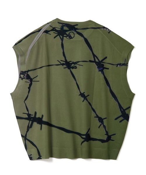 NON TOKYO(ノントーキョー)の「PRINT KNIT PULLOVER VEST(ニット/セーター・レディース・カラフル/パープル/カーキ・1/2)」の11枚目の写真