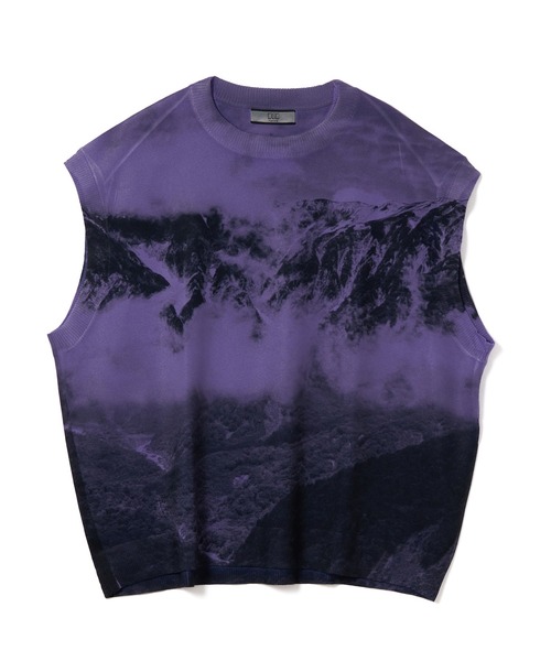 NON TOKYO(ノントーキョー)の「PRINT KNIT PULLOVER VEST(ニット/セーター・レディース・カラフル/パープル/カーキ・1/2)」の12枚目の写真