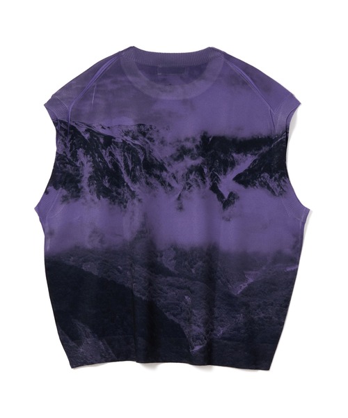 NON TOKYO(ノントーキョー)の「PRINT KNIT PULLOVER VEST(ニット/セーター・レディース・カラフル/パープル/カーキ・1/2)」の13枚目の写真