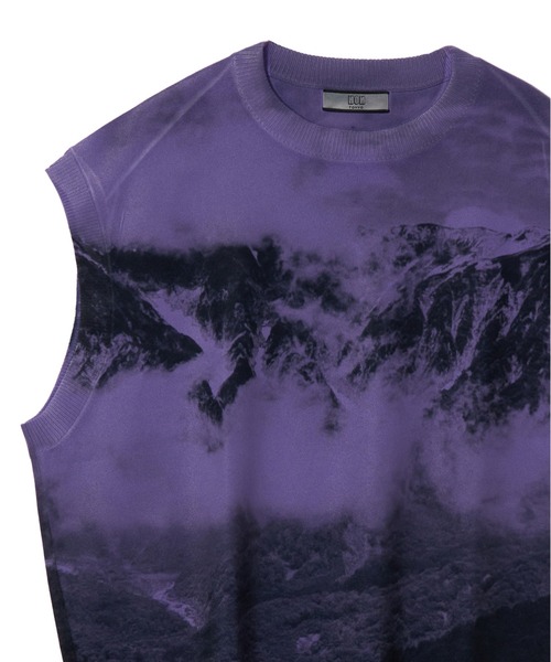NON TOKYO(ノントーキョー)の「PRINT KNIT PULLOVER VEST(ニット/セーター・レディース・カラフル/パープル/カーキ・1/2)」の15枚目の写真