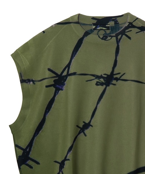 NON TOKYO(ノントーキョー)の「PRINT KNIT PULLOVER VEST(ニット/セーター・レディース・カラフル/パープル/カーキ・1/2)」の16枚目の写真