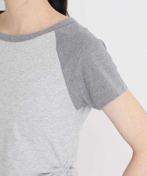 NANO universe(ナノユニバース)の「BOOKCLUB/別注 Raglan shirring shirts(Tシャツ/カットソー・レディース・グレー/チャコール/ベージュ・FREE)」の16枚目の写真