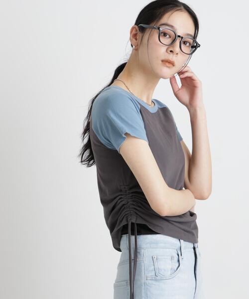NANO universe(ナノユニバース)の「BOOKCLUB/別注 Raglan shirring shirts(Tシャツ/カットソー・レディース・グレー/チャコール/ベージュ・FREE)」の22枚目の写真