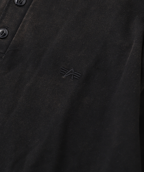 Alpha Industries(アルファインダストリーズ)の「ALPHA INDUSTRIES / アルファ インダストリーズ SNOW WASH SS HENLEY NECK(Tシャツ/カットソー・メンズ・カーキ/ブラック/ホワイト・LARGE/MEDIUM/SMALL)」の5枚目の写真