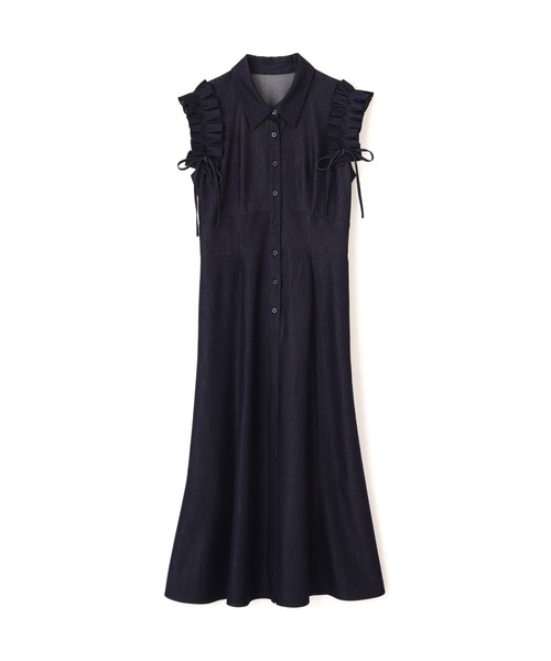 JILL by JILL STUART(ジルバイジルスチュアート)の「ショルダーフリルワンピース(ワンピース・レディース・ラベンダー/ブルー系その他/ネイビー・FREE)」の14枚目の写真