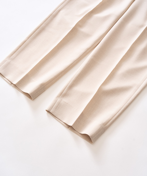 417 EDIFICE（フォーワンセブンエディフィス）の「【EVALET / エバレット】メッシュ 2タックパンツ "セットアップ着用可能"（スラックス・メンズ・グレー/アイボリー/ブラック/ベージュ・LARGE/MEDIUM/SMALL）」の8枚目の写真