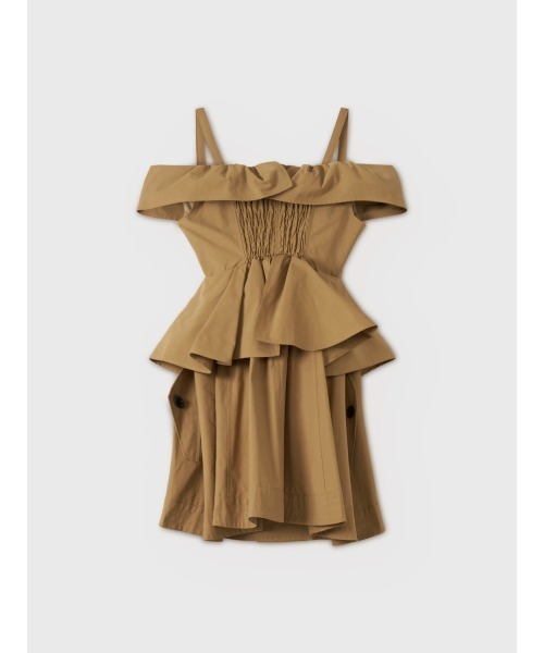 EIMY ISTOIRE(エイミーイストワール)の「LOUISE MINI DRESS(ワンピース・レディース・ブラック/キャメル・38/36)」の13枚目の写真