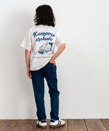  J.J camp（ジェイジェイキャンプ）の「兄弟・姉妹で着られるTシャツキッズ 半袖 ワンポイント刺しゅう kamome syokudo（Tシャツ/カットソー）」