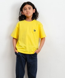  J.J camp（ジェイジェイキャンプ）の「兄弟・姉妹で着られるTシャツキッズ 半袖 ワンポイント刺しゅう kamome syokudo（Tシャツ/カットソー）」