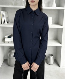 サイドボタンタックシャツブラウス長袖春服