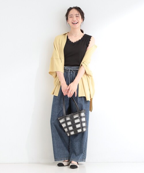 SHOO・LA・RUE(シューラルー)の「【前後2WAY/洗濯機可/S-LL】レースデザインタンクトップ(タンクトップ・レディース・ライトイエロー系/ホワイト/ブラウン系その他/ブラック・04/03/02/01)」の14枚目の写真