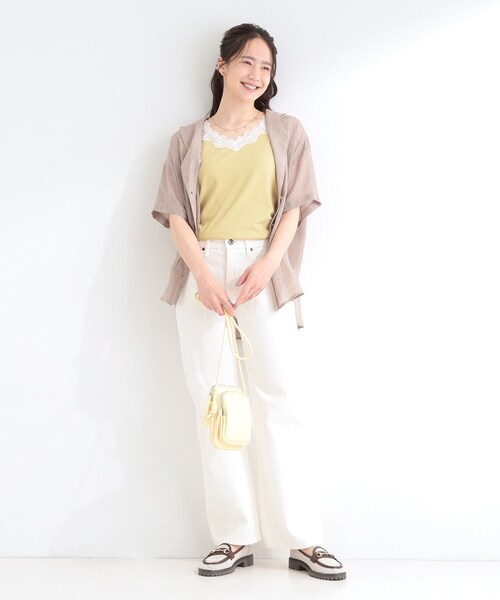 SHOO・LA・RUE(シューラルー)の「【前後2WAY/洗濯機可/S-LL】レースデザインタンクトップ(タンクトップ・レディース・ライトイエロー系/ホワイト/ブラウン系その他/ブラック・04/03/02/01)」の21枚目の写真