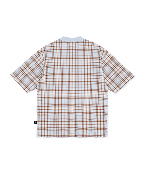 BOTT（ボット）の「BoTT Plaid S/S ポロ Shirt（ポロシャツ・メンズ・ブルー/グリーン・MEDIUM/LARGE）」の4枚目の写真