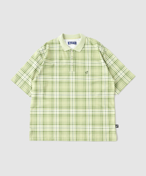 BOTT（ボット）の「BoTT Plaid S/S ポロ Shirt（ポロシャツ・メンズ・ブルー/グリーン・MEDIUM/LARGE）」の7枚目の写真