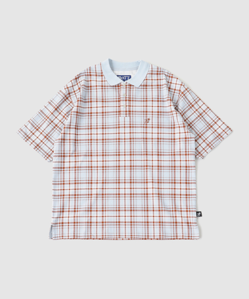 BOTT（ボット）の「BoTT Plaid S/S ポロ Shirt（ポロシャツ・メンズ・ブルー/グリーン・MEDIUM/LARGE）」の8枚目の写真