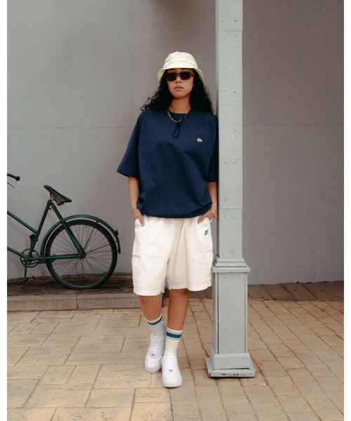 KEBOZ（ケボズ）の「EFG WAPPEN TENJIKU CARGO SHORTS（カーゴパンツ・メンズ・ホワイト/ネイビー/ブラック/アッシュグレー・XL/L/M/2XL/S）」の8枚目の写真