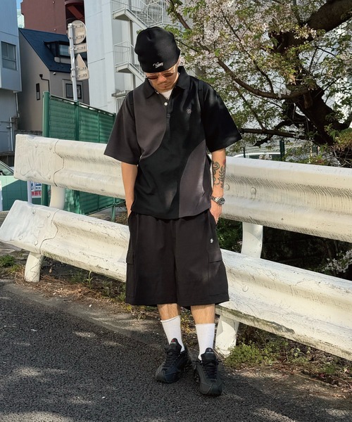 KEBOZ（ケボズ）の「EFG WAPPEN TENJIKU CARGO SHORTS（カーゴパンツ・メンズ・ホワイト/ネイビー/ブラック/アッシュグレー・XL/L/M/2XL/S）」の5枚目の写真