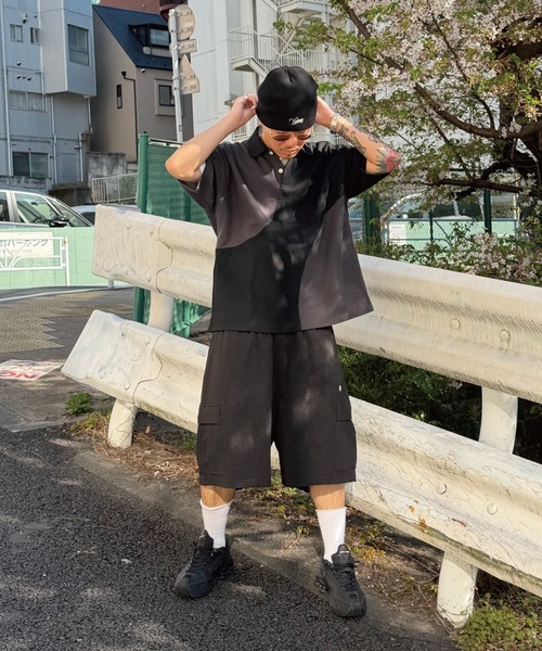 KEBOZ（ケボズ）の「EFG WAPPEN TENJIKU CARGO SHORTS（カーゴパンツ・メンズ・ホワイト/ネイビー/ブラック/アッシュグレー・XL/L/M/2XL/S）」の6枚目の写真