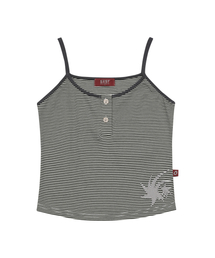 S'EST（エスイーエスティー）の「Star Stripe Sleeveless Black（Tシャツ/カットソー）」