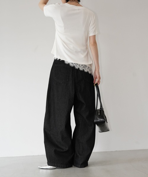 chuclla（チュクラ）の「ボリュームデニムパンツ chw26s233（デニムパンツ・レディース・ブラック・L/M）」の5枚目の写真