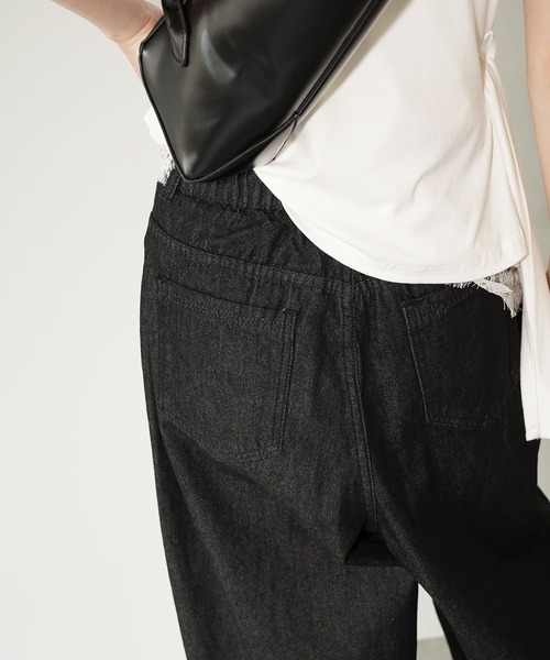 chuclla（チュクラ）の「ボリュームデニムパンツ chw26s233（デニムパンツ・レディース・ブラック・L/M）」の6枚目の写真