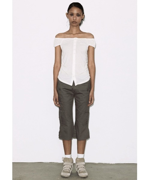 FANCY CLUB(ファンシークラブ)の「A'GEM/9 × .kom 『FANCY CLUB/ファンシークラブ』 SOFT BUTTON OFF-SHOULDER TOP/ソフトボタンオフショルダートップス(その他トップス・レディース・ブルー/アイボリー・FREE)」の17枚目の写真
