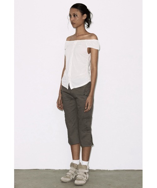 FANCY CLUB(ファンシークラブ)の「A'GEM/9 × .kom 『FANCY CLUB/ファンシークラブ』 SOFT BUTTON OFF-SHOULDER TOP/ソフトボタンオフショルダートップス(その他トップス・レディース・ブルー/アイボリー・FREE)」の18枚目の写真