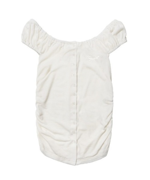 FANCY CLUB(ファンシークラブ)の「A'GEM/9 × .kom 『FANCY CLUB/ファンシークラブ』 SOFT BUTTON OFF-SHOULDER TOP/ソフトボタンオフショルダートップス(その他トップス・レディース・ブルー/アイボリー・FREE)」の6枚目の写真