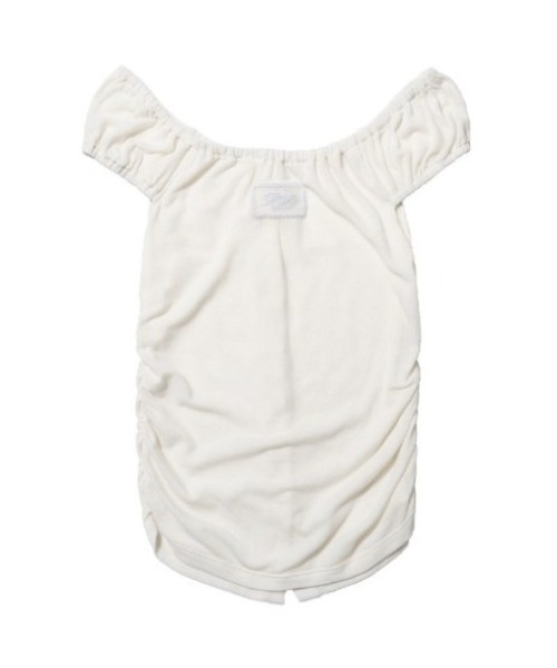 FANCY CLUB(ファンシークラブ)の「A'GEM/9 × .kom 『FANCY CLUB/ファンシークラブ』 SOFT BUTTON OFF-SHOULDER TOP/ソフトボタンオフショルダートップス(その他トップス・レディース・ブルー/アイボリー・FREE)」の7枚目の写真